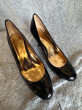 Coach Salma Black Patent Leather Pumps Heels Sz 9.5